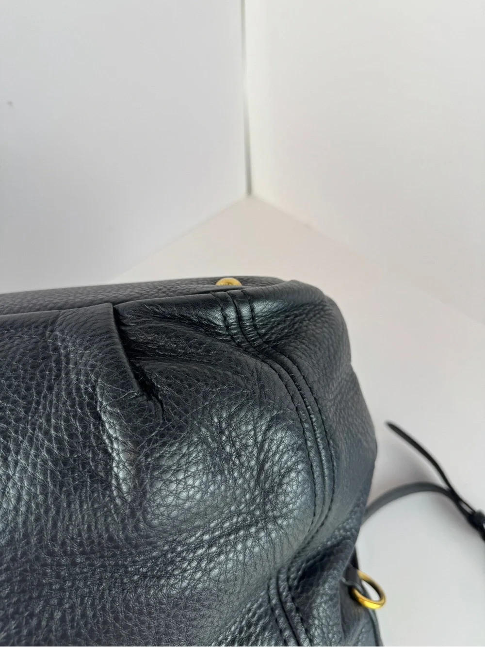 Prada Black Pebbled Leather Tote Bag - Picture 10 of 16